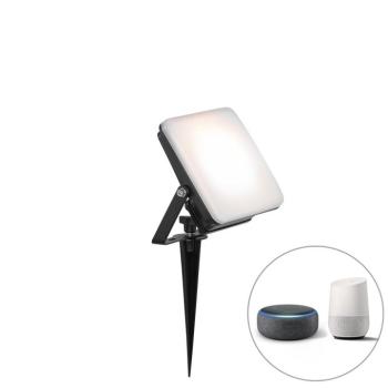 Okos reflektor fekete 14,5 cm LED-del IP65 talpnyújtással - Ruud kép