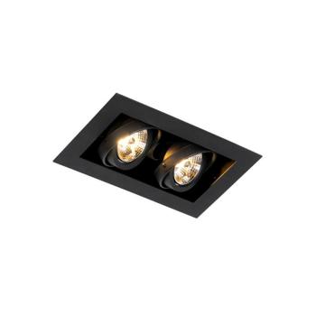 Okos süllyesztett spotlámpa fekete 2-lámpás állítható 2 Wifi GU10 70mm-rel - Oneon 70 kép