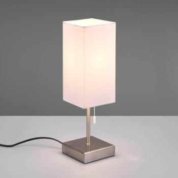 Ole asztalilámpa USB-csatlakozóval, fehér/nikkel kép