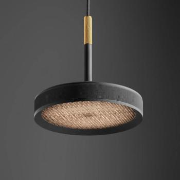 OLEV LED lógó lámpa OVERFLY, fekete Ø 15 cm, fém 927 dimmelhető kép