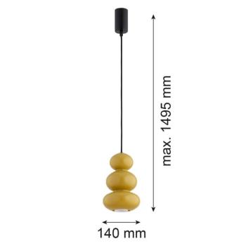 Oman lógó világítás, mézszínű, üveg, Ø 14 cm kép