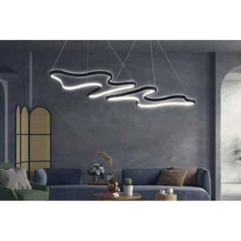 Opviq , 166PRG1238 , Duple , Fekete Színű , Csillár , LED Foglalattal kép