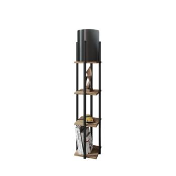 Opviq , 390FLH1162 , Nora - Black, Natural , Fekete Színű , Állólámpa , E27 Foglalattal kép