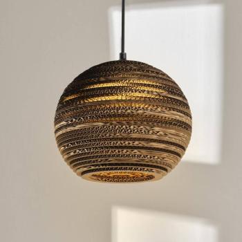 OSRAM BALL lógó világítás, barna, Ø 26 cm, hullámkarton, E27 kép