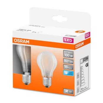 OSRAM Classic A LED lámpa E27 11W 4000K matt 2 db kép