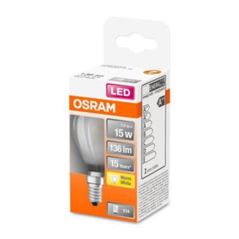 OSRAM Classic P LED lámpa E14 1,5W 2700K matt kép