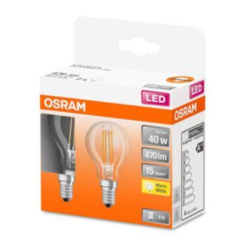 OSRAM Classic P LED lámpa E14 4W 2700K átl. 2db kép