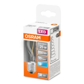 OSRAM Classic P LED lámpa E27 2,5W 4000K átlátszó kép
