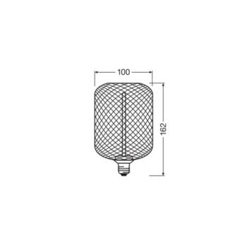 OSRAM Decor LED szalmaszálas izzószál négyzet E27 3,5W arany 1,800K  kép