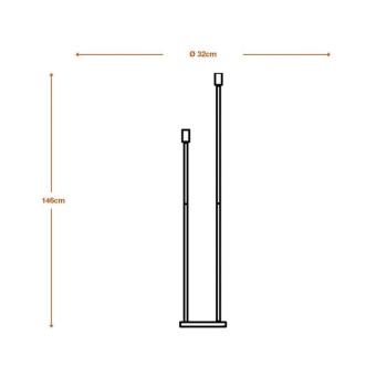 OSRAM DECOR STICK álló lámpa, sötét szürke, magasság 146 cm, 2 x E27 kép
