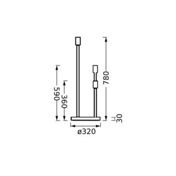 OSRAM DECOR STICK álló világítás, bézs, magasság 78 cm, 3 izzós kép