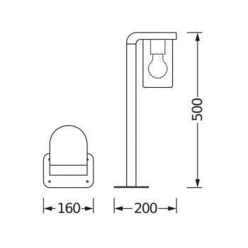 OSRAM ENDURA CLASSIC CASCADE 50 cm sötét szürke/átlátszó osvény lámpa kép