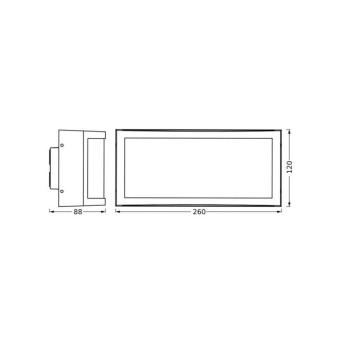 OSRAM ENDURA CLASSIC CUADRA kültéri fali lámpa, sötét szürke, IP65 kép
