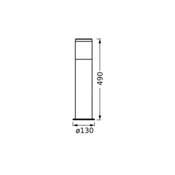 OSRAM ENDURA CLASSIC EBRO talapzati lámpa, sötét szürke, 49 cm, IP44 kép