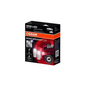 Osram KÉSZLET 2x LED autóizzó NIGHT BREAKER W2.1x9.5d/1W/12V 5700K  kép
