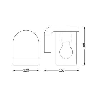 OSRAM kültéri fali lámpa ENDURA CLASSIC CASCADE, borostyánszínű üveg IP44 kép