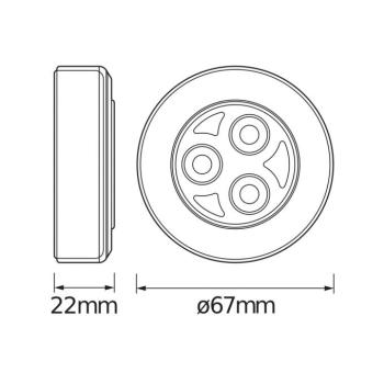 OSRAM LED-bútorlámpa DOT-IT-CLASSIC, ezüst, elem, dimmelhető kép