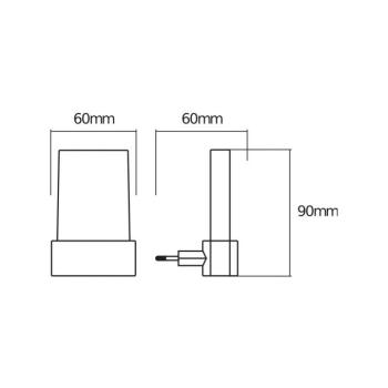 OSRAM LED-es dugaszos éjszakai lámpa LUNETTA SHINE, 3000 K, fehér kép