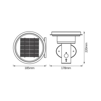 OSRAM LED fali lámpa ENDURA STYLE SOLAR DOUBLE CIRCLE fekete kép