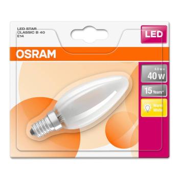 OSRAM LED gyertya lámpa E14 B35 4W 2 700 K matt kép