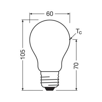 OSRAM LED izzó E27 7,2W matt 4,000K 1521lm 2 db kép