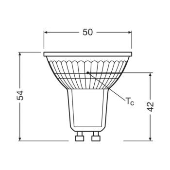 OSRAM LED izzó PAR16 reflektor GU10 1,3W 36° 4,000K kép