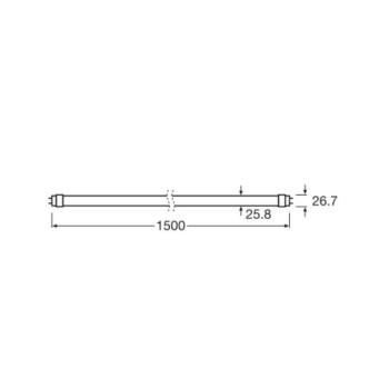 OSRAM LED izzó T8 17,6W cső EEK A 840 150cm kép