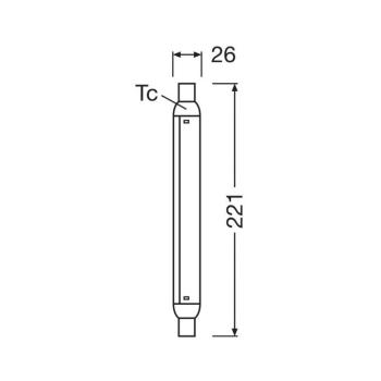 OSRAM LED izzócső S15, S19, 22,1 cm, 4 W, 2700 K kép
