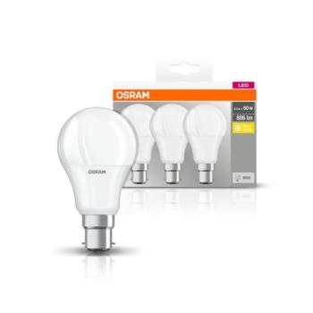 OSRAM LED lámpa Classic B22d 8,5W 2700K 806lm 3db kép
