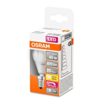 OSRAM LED lámpa E14 4,5W 827 Superstar matt dimm. kép