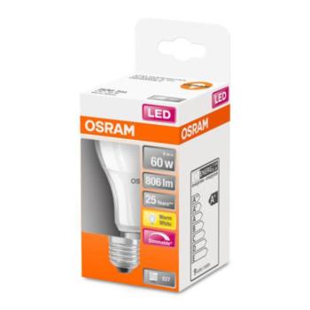 OSRAM LED lámpa E27 8,8W 827 Superstar matt dimm. kép