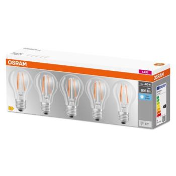 OSRAM LED lámpa E27 Base CL A 7W 4000K átl. 5db kép
