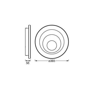 OSRAM LED mennyezeti lámpa ORBIS SPIRAL ROUND, Ø 37 cm, fehér 38 W kép