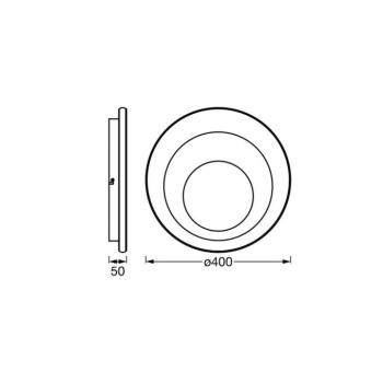 OSRAM LED mennyezeti lámpa ORBIS SPIRAL ROUND Ø 40 cm fehér fel/le kép
