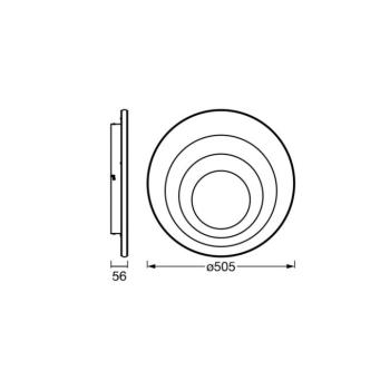 OSRAM LED mennyezeti lámpa ORBIS SPIRAL ROUND, Ø 51 cm, fehér 42 W kép