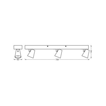 OSRAM LED mennyezeti világítás NEPTUNE CLICK-SELECT, 3 spotlámpa, fehér kép