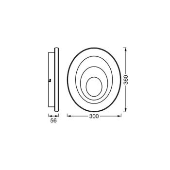 OSRAM LED mennyezeti világítás ORBIS SPIRAL OVAL, Ø 36 cm fehér 27 W kép