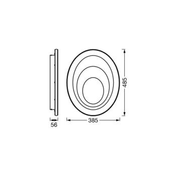 OSRAM LED mennyezeti világítás ORBIS SPIRAL OVAL, Ø 49 cm fehér 37 W kép