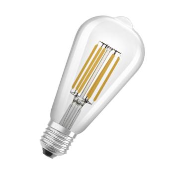 OSRAM LED rusztikus lámpa E27, ST64, 3,8W, 806lm, 830, világos, világos kép