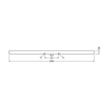 OSRAM LED sorközlámpa S14d 4,7W cső 2,700K 50cm matt dim kép