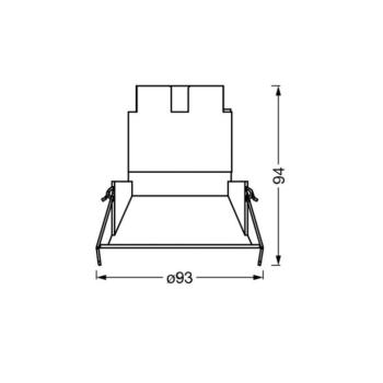 OSRAM LED süllyesztett spotlámpa TWIST, fehér/fekete 830 Ø 9,3 cm fém kép