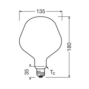 OSRAM LED Vintage 1906 Big Apple E27 7,3W 2700K matt fényerőszabályozható kép