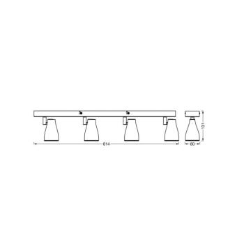 OSRAM mennyezeti spotlámpa PEAR, fehér, 4 izzós, GU10-LED 2700 K kép