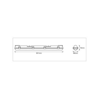 OSRAM nedves helyiségekhez alkalmas SUBMARINE lámpa, 65 cm, 1 x 7 W G13-LED IP65 kép