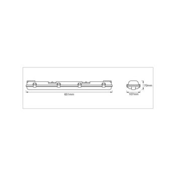 OSRAM nedvességálló lámpa SUBMARINE, 65 cm, 2 x 7 W G13-LED IP65 kép
