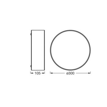 OSRAM ORBIS PARIS mennyezeti világítás, fehér, Ø 30 cm, textil, E27 kép