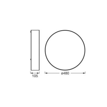 OSRAM ORBIS PARIS mennyezeti világítás, fehér, Ø 48 cm, textil, E27 kép