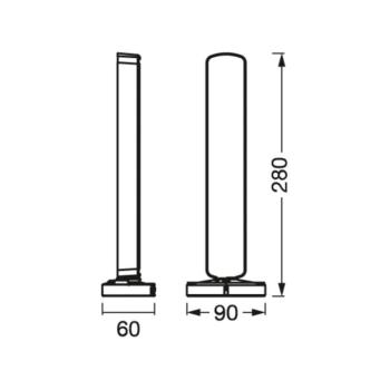 OSRAM SMART+ WiFi asztali lámpa MOOD LIGHT, fekete RGB CCT 2 db kép
