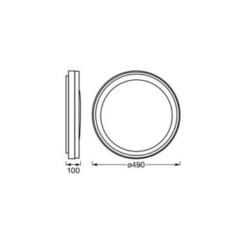 OSRAM SMART+ WiFi mennyezeti lámpa ORBIS ZEST fekete 50 cm RGBCCT kép