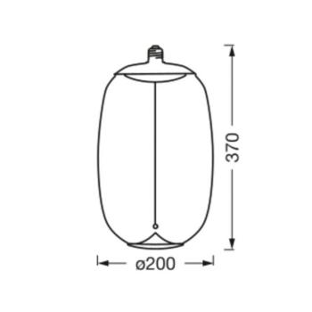 OSRAM Vintage 1906 Big Elipse Oval, füst E27 818 izzószál kép
